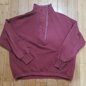 Aerie Women's Maroon Pullover Sweatshirt